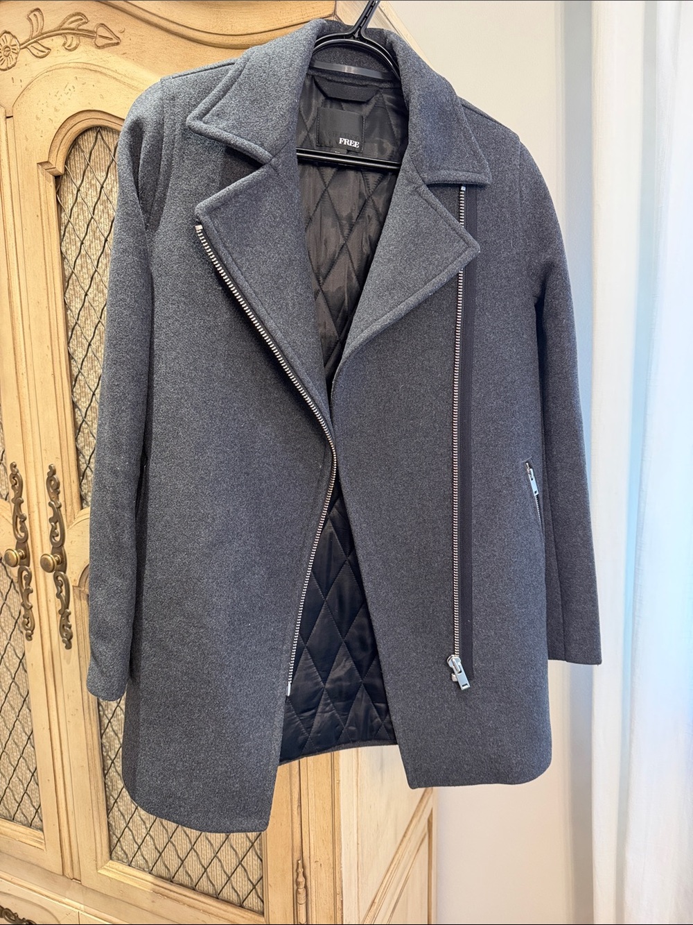 Asymmetrical Zip Pea Coat
